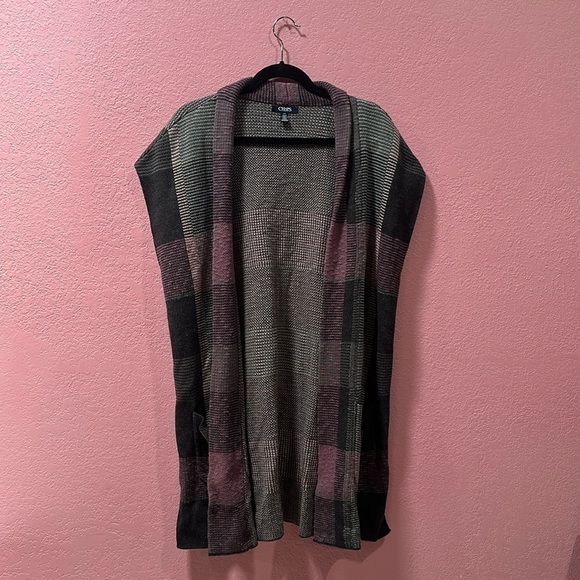 CHAPS Gray Cardigan Sweater Size L - Picture 1 of 5